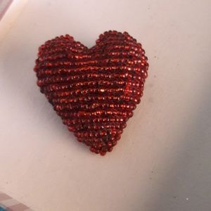Beaded Heart Pin